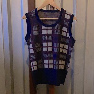 Vintage knit patterned sweater vest 👌
